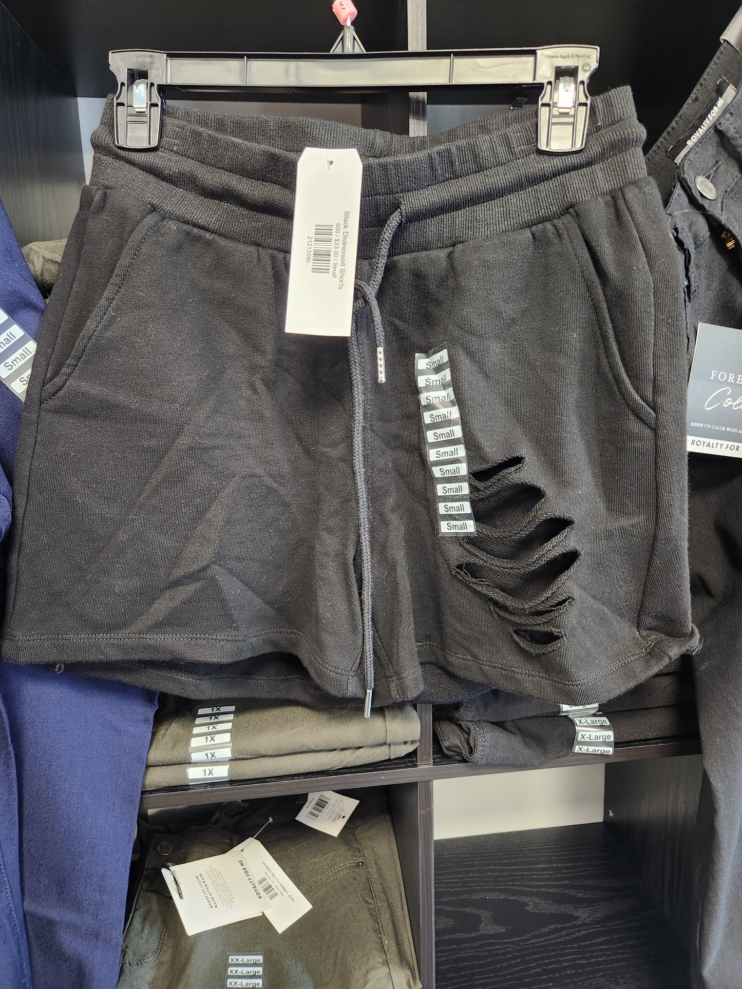 Black Distressed Shorts