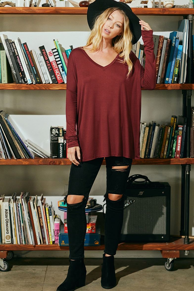 Over Sized Long Sleeve Tee