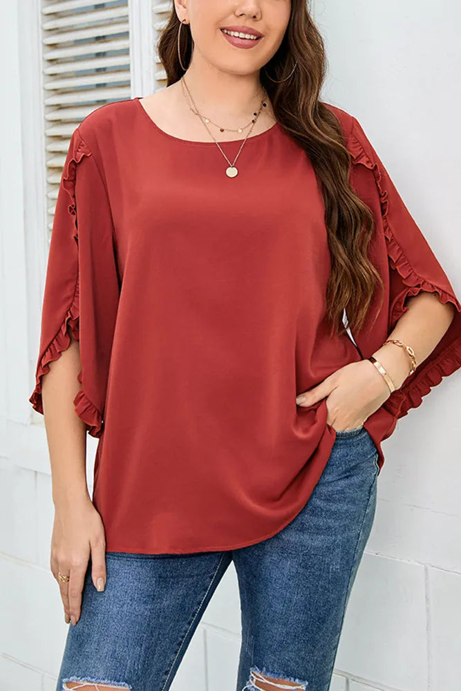 Red Flutter Sleeve