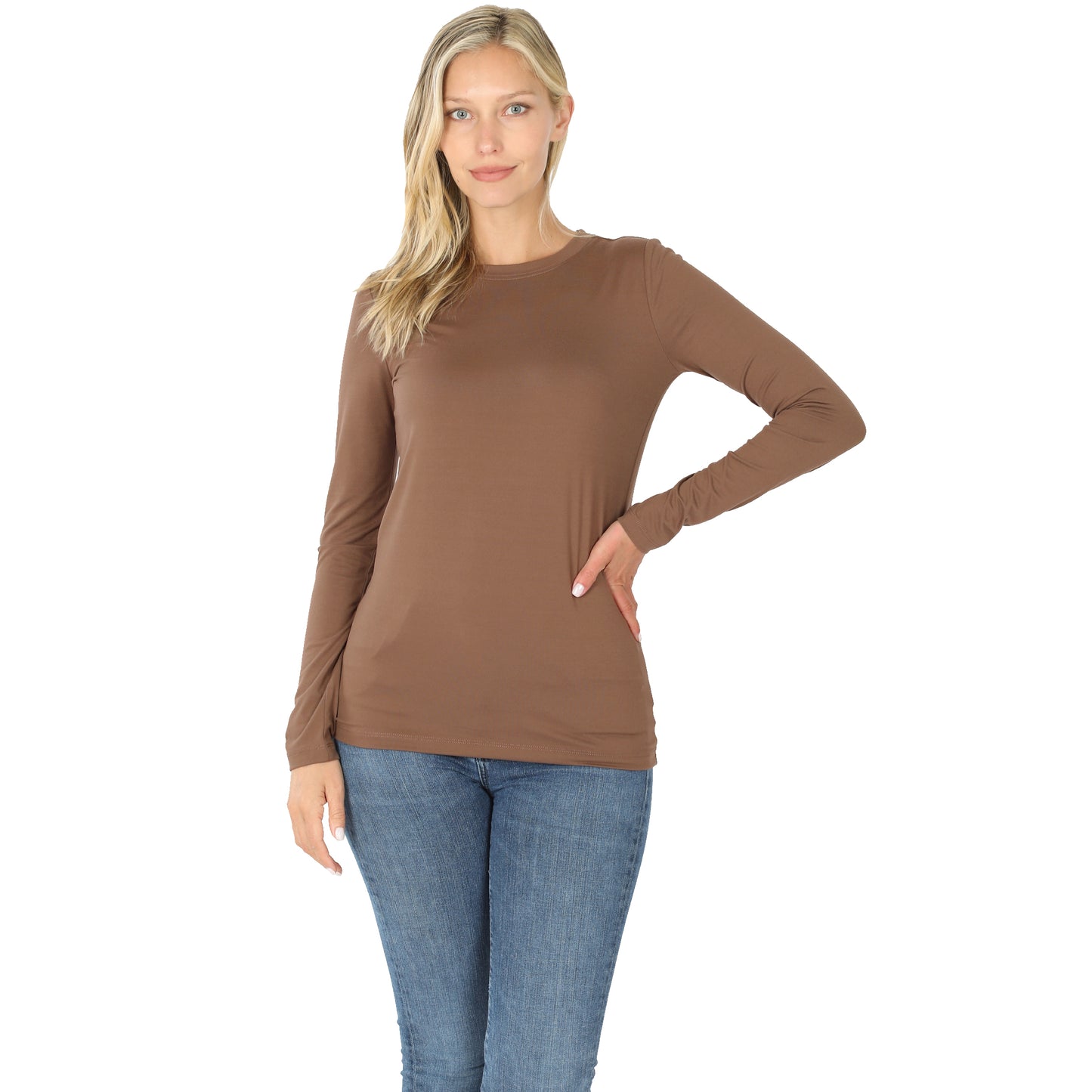 Round Neck Long Sleeve Tee