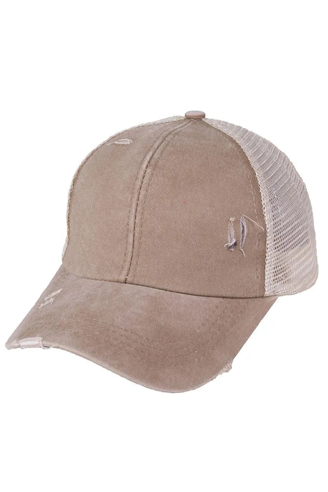 Criss-Cross High Ponytail Ball Cap