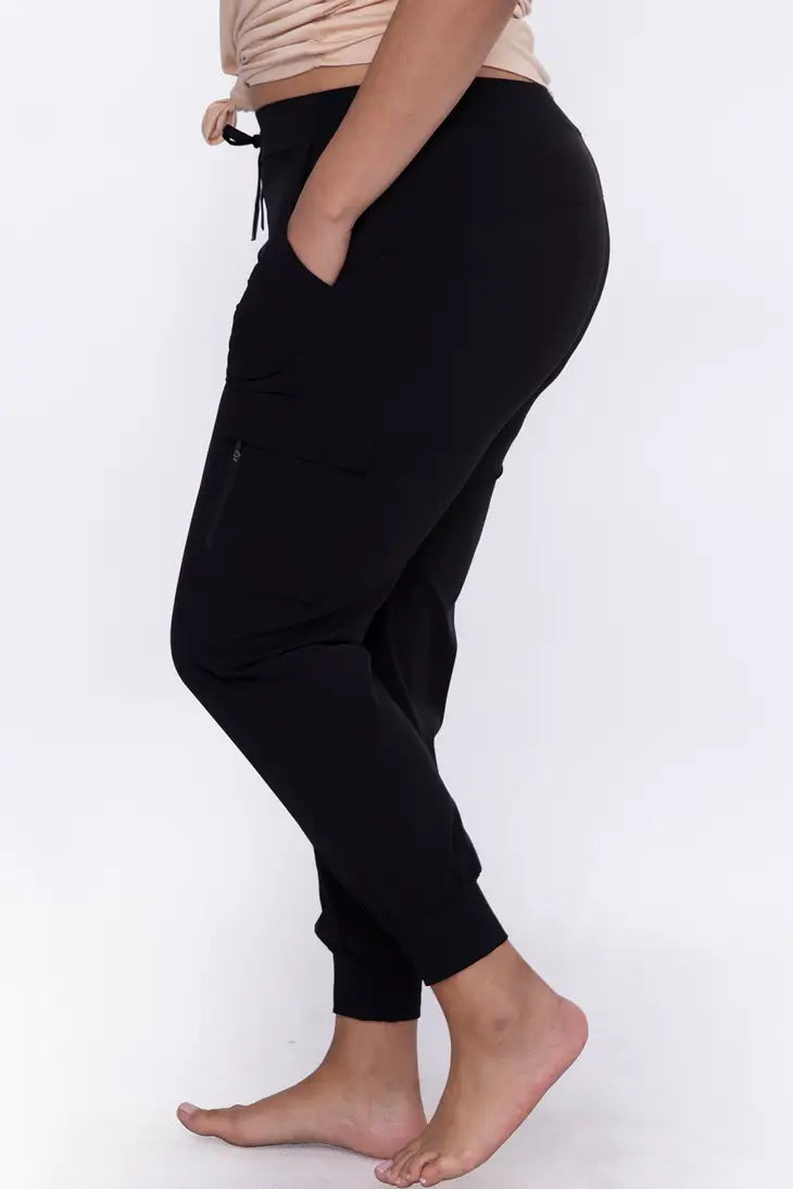 High-Waisted Capri Active Joggers with Pockets