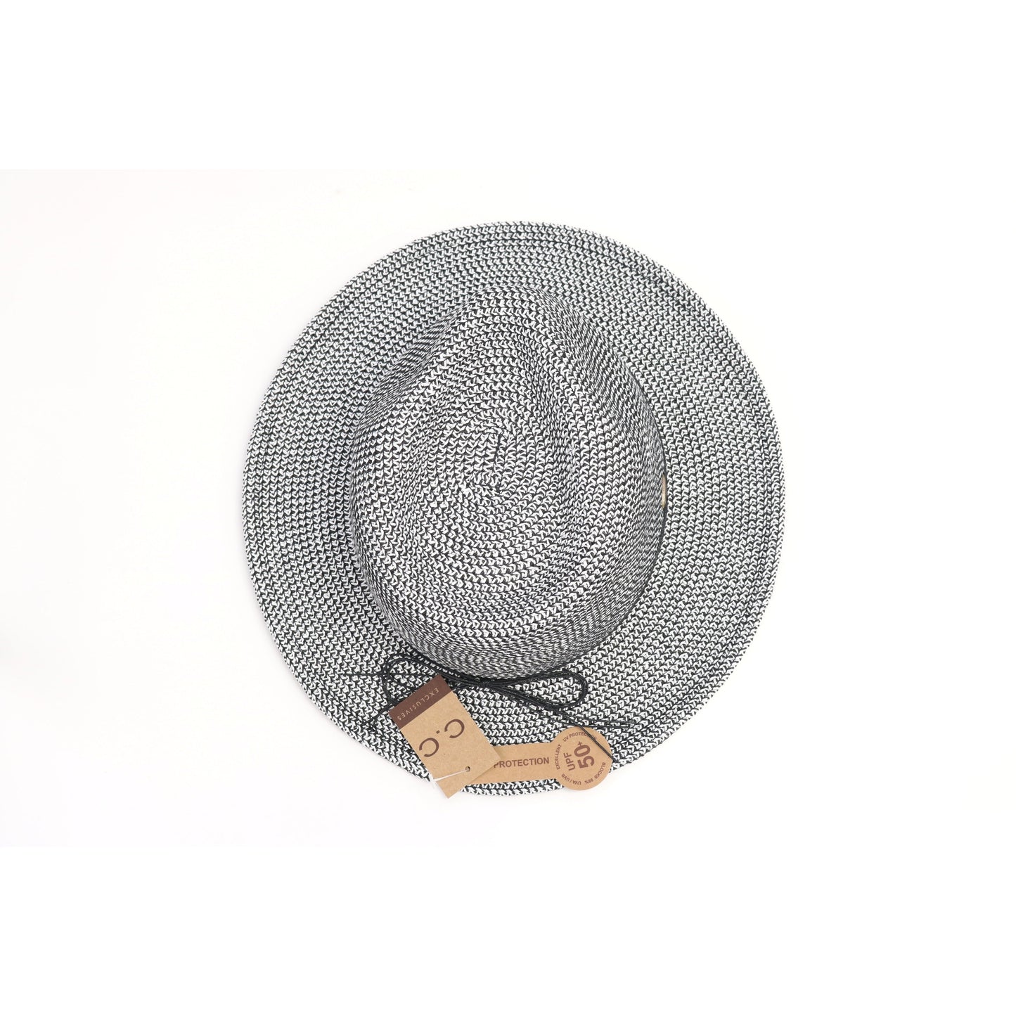 Two Tone Panama Hat with Shimmer Accent