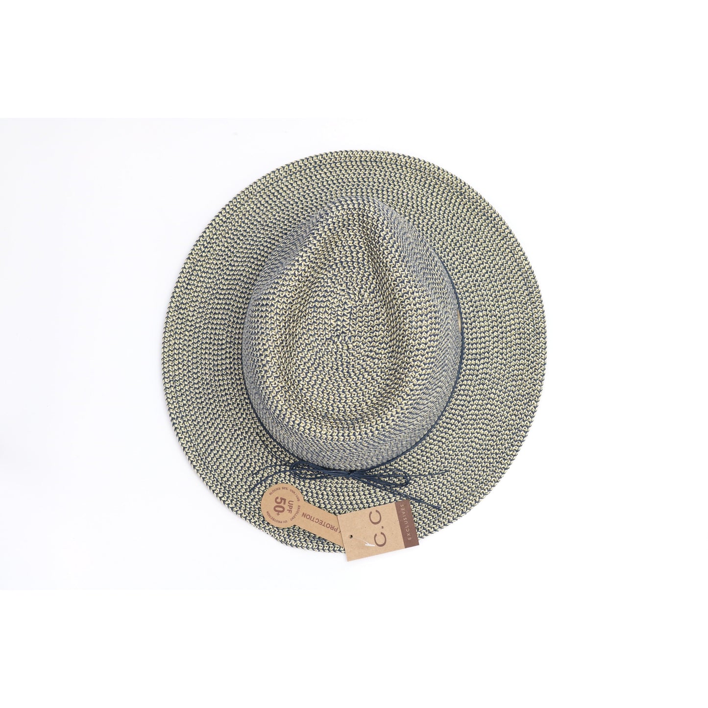 Two Tone Panama Hat with Shimmer Accent