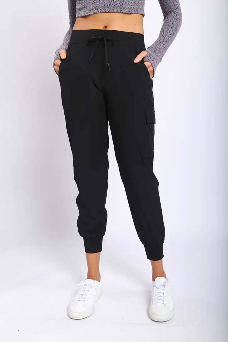 High-Waisted Capri Active Joggers with Pockets