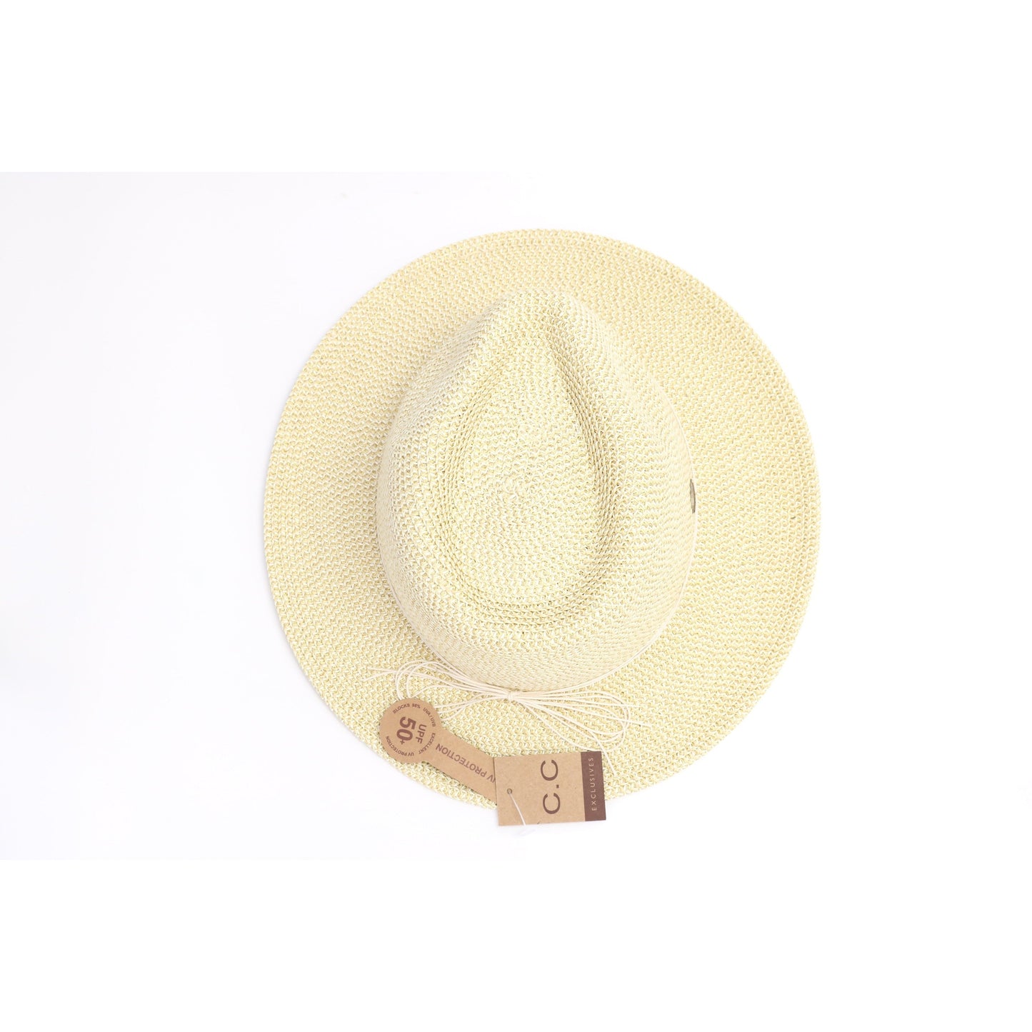 Two Tone Panama Hat with Shimmer Accent